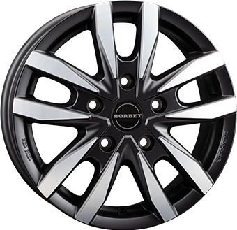 BORBET CW5 MATT BLACK POLISHED 6x16 5/118 ET68 CB71.1