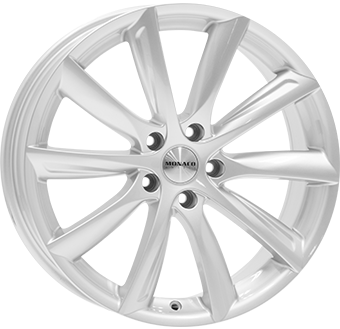 MONACO WHEELS GP6 SILVER 8.5x19 5/108 ET45 CB63.4