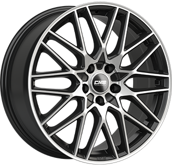 CMS C25 BLACK POLISHED 7x17 4/108 ET38 CB65.1