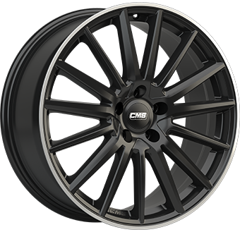 CMS C23 GLOSS BLACK POLISHED LIP 7.5x17 5/112 ET40 CB66.5