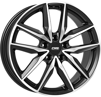 CMS C28 GLOSS BLACK POLISHED 7x17 5/114.3 ET40 CB67.1