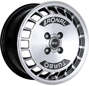 RONAL R10 TURBO BLACK POLISHED 7x15 4/100 ET28 CB68.1