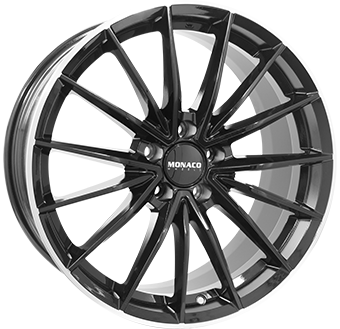 MONACO WHEELS GP14 BLACK LIP POL 8x19 5/112 ET45 CB66.6