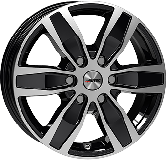 AUTEC QUANTRO 6 BLACK POLISHED 7x17 6/120 ET45 CB74.6