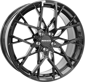 MONACO WHEELS GP9 GLOSS BLACK 8.5x19 5/112 ET45 CB66.5