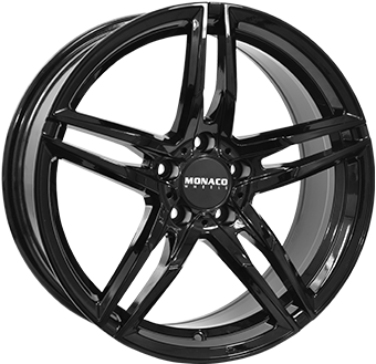 MONACO WHEELS GP1 GLOSS BLACK 8x18 5/112 ET45 CB66.5