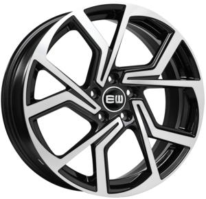 ELIT WHEELS EW09 BLACK / POLISHED 7x17 5/100 ET40 CB57.06