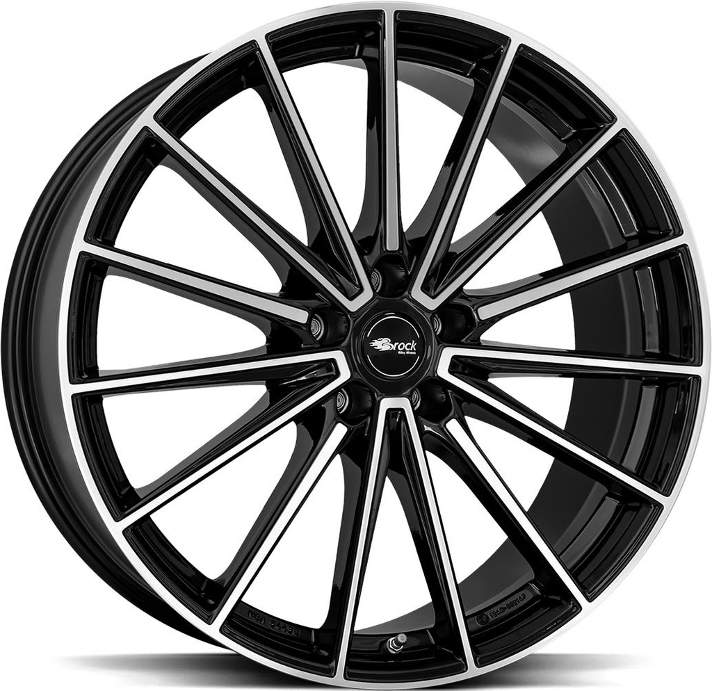 BROCK B43 BLACK FULL POLISH 10x21 5/120 ET44.5 CB63.4