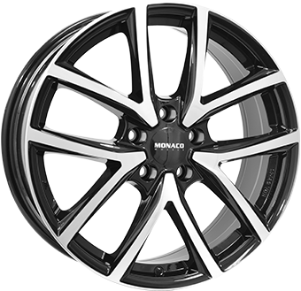 MONACO WHEELS CL2 GLOSS BLACK POLISHED 7.5x18 5/112 ET50 CB70.1
