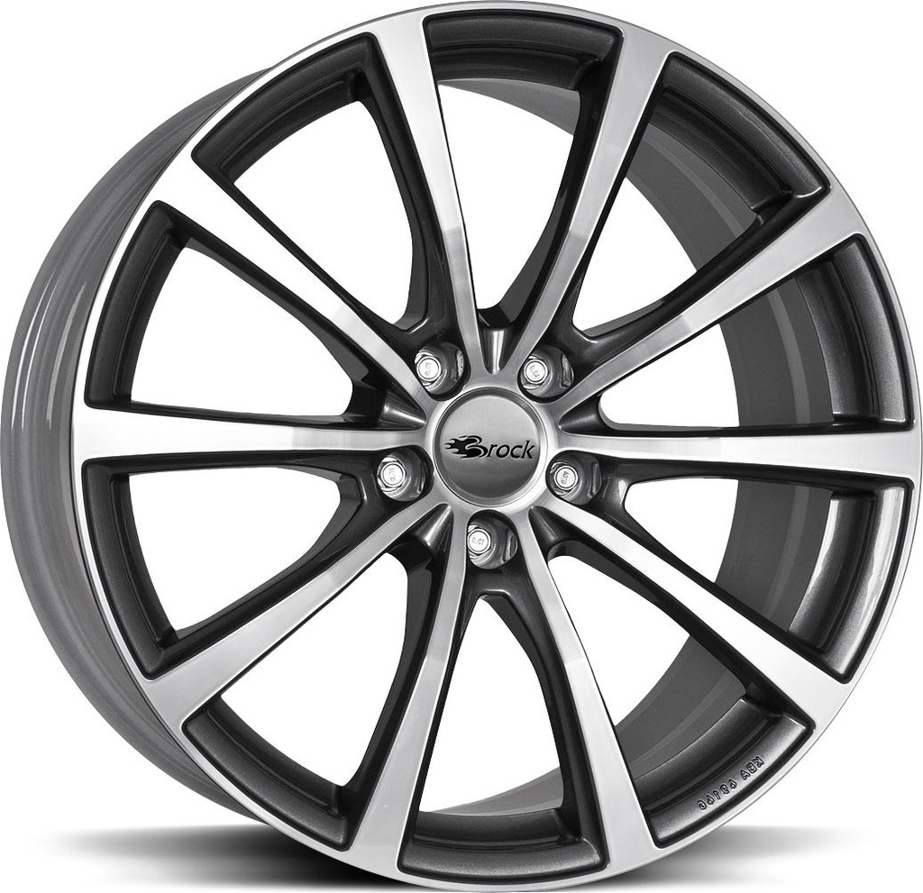 BROCK B32 TITANIUM FULL POLISH 8.5x18 5/108 ET45 CB72.6