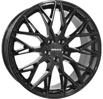 MONACO WHEELS GP15 GLOSS BLACK 8x18 5/108 ET45 CB73.1