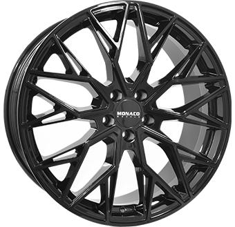 MONACO WHEELS GP15 GLOSS BLACK 8x19 5/108 ET45 CB73.1