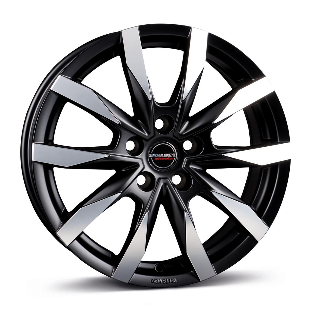 BORBET CW5 MATT BLACK POLISHED 6x16 5/130 ET68 CB78.1