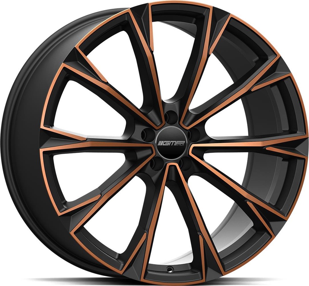 GMP TOTALE SATIN BLACK BRONZE ORANGE 8.5x21 5/112 ET45 CB66.6