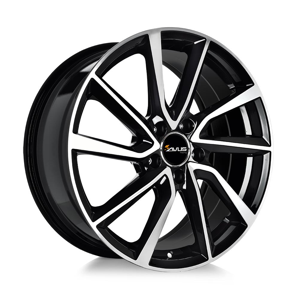 AVUS AC-518 GLOSS BLACK POLISHED 6x15 5/114.3 ET45 CB73.1