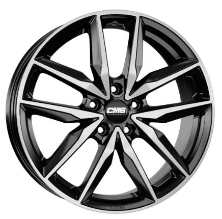 CMS C28 GLOSS BLACK POLISHED 7x17 5/114.3 ET40 CB67.1