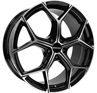 MONACO WHEELS GP16 BLACK POLISHED 8x19 5/112 ET44 CB57.1