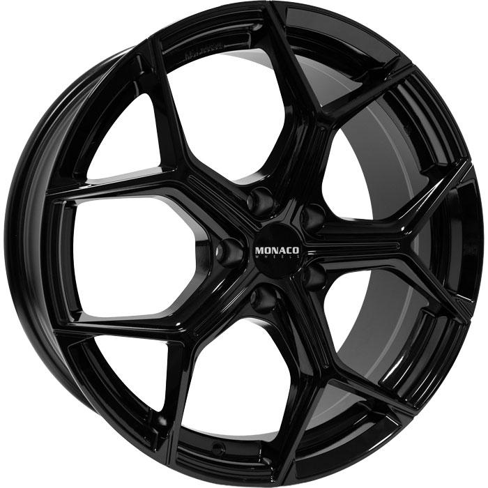 MONACO WHEELS GP16 GLOSS BLACK 8x20 5/108 ET45 CB73.1