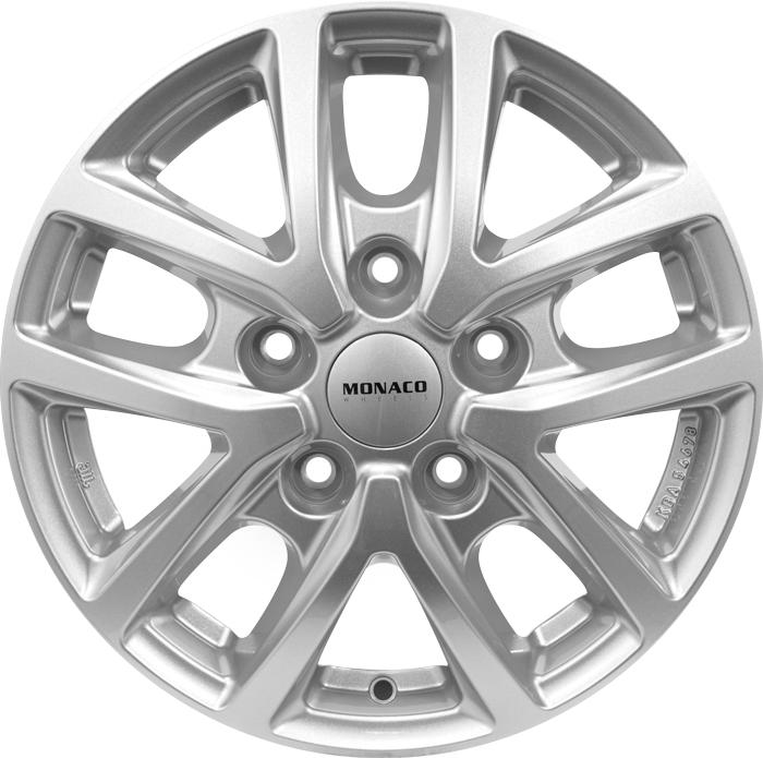 MONACO WHEELS CL2T SILVER 6.5x16 5/112 ET52 CB66.6