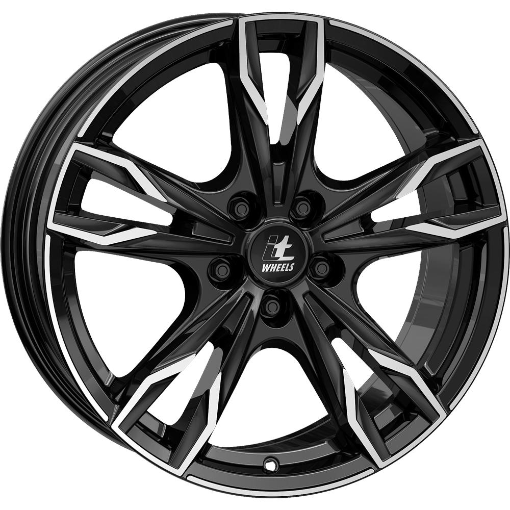 IT WHEELS GINA BLACK POLISHED 7.5x19 5/108 ET41 CB65.1