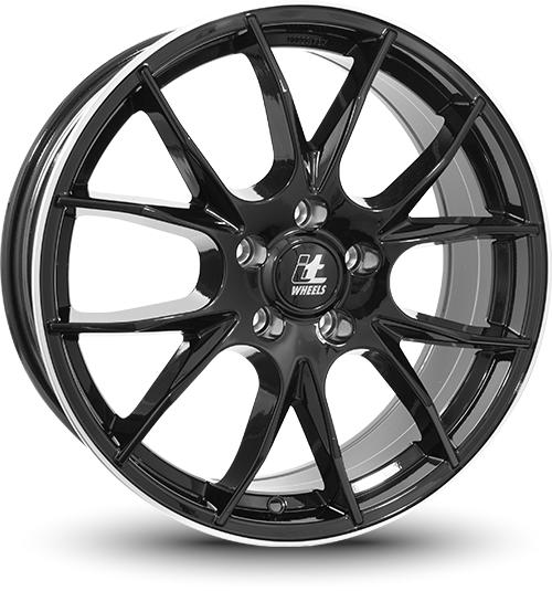 IT WHEELS KIRA BLACK LIP POLISHED 7x17 5/108 ET48 CB63.4