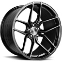 R-SERIES R8 GLOSS BLACK TINTED FACE 9x21 5/112 ET35 CB66.6