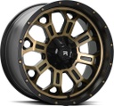 R-SERIES R12 Polished Bronze & Black 9.5x20 6/139,7 ET15 CB106.1