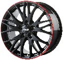 CMS C8 BlackRedGloss 8x18 5x112 ET30 CB66.5