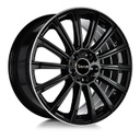 AVUS AC-M07 Black Polished Lip 8.5x19 5/112 ET45 CB66.6