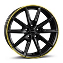 BORBET LX18 black matt rim yellow 8.0x18 5/112 ET40 CB66.6