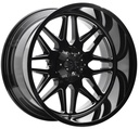 STATUSFÄLGAR D59 GLOSSBLACK MILLED 12x22 6/135-139.7 ET-44 CB106.1