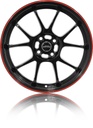 INTER ACTION PHOENIX GLOSS BLACK RED 6.5x15 4/100 ET42 CB73.1