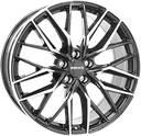MONACO WHEELS GPX BLACK POLISHED 8x18 5/108 ET42 CB70.1