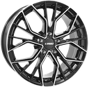 IT WHEELS TIARA BLACK POLISHED 8x19 5/108 ET45 CB73.1