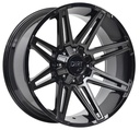 STATUSFÄLGAR D88 GLOSSBLACK 10x22 5/127-139.7 ET-20 CB78.1